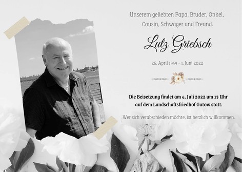 Nachruf Lutz Griebsch