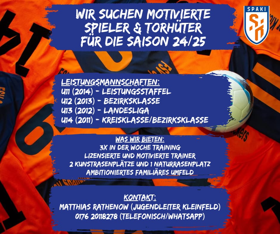 Wir suchen zur neuen Saison...