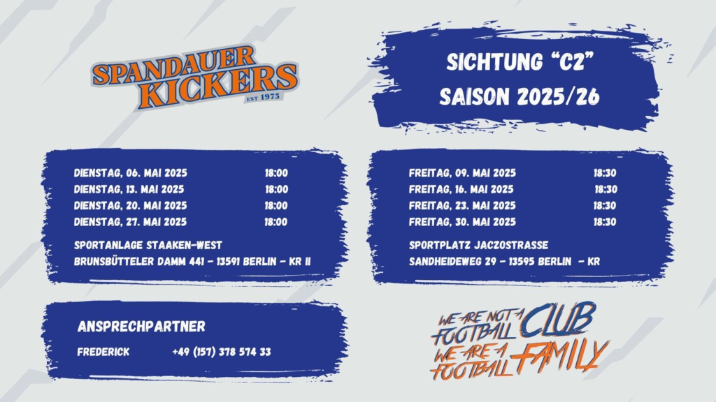 Wir suchen zur neuen Saison...